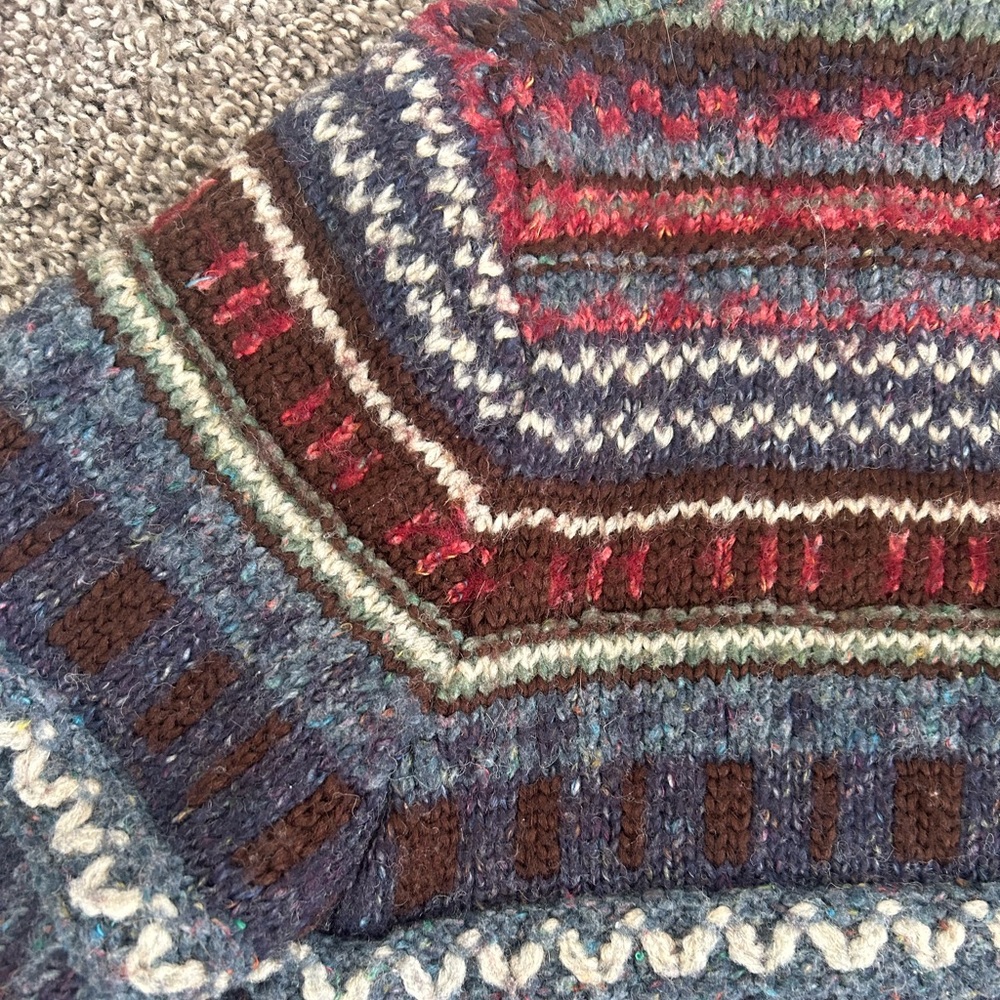 Vintage Patterned Grandmacore Button-Up Cardigan … - image 8